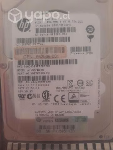 Hp hd 300-gb 6g 10k 2.5 sas p/n 652564-b21