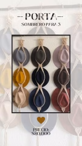 Portasombreros macramé - Imagen 4