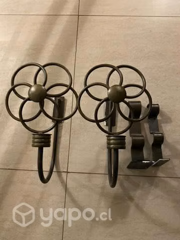 Set de barras para cortinas + soportes