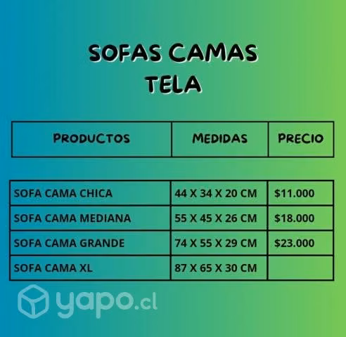 Sofas camas tela