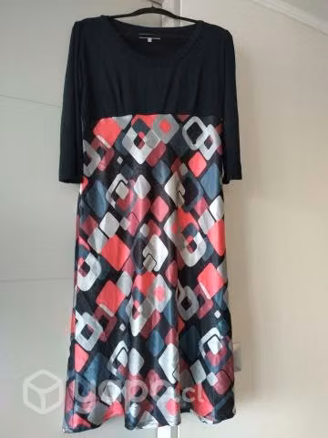 Vestido negro y diseño en seda-algodón - Imagen 5