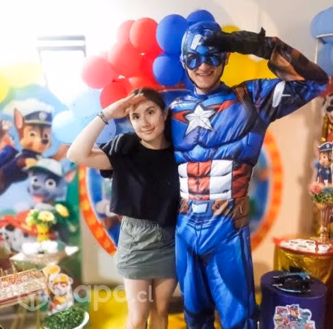 Superheroes para evento / spiderman / cap. america