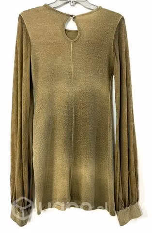 Vestido Entallado Elástico Marca Fbo Italy Verde