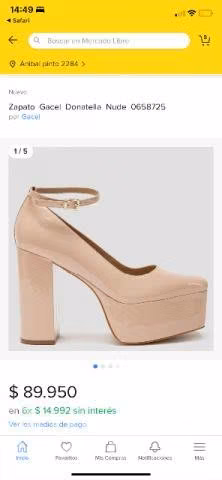 Tacones gacel color nude