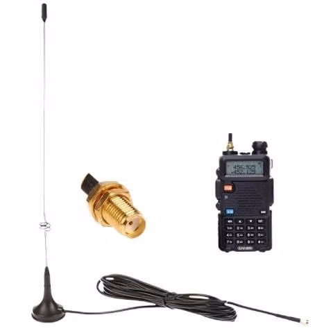 Antena 49cm Y 3metros Cable Base Magnética Vehícul