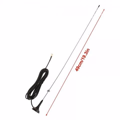 Antena 49cm Y 3metros Cable Base Magnética Vehícul
