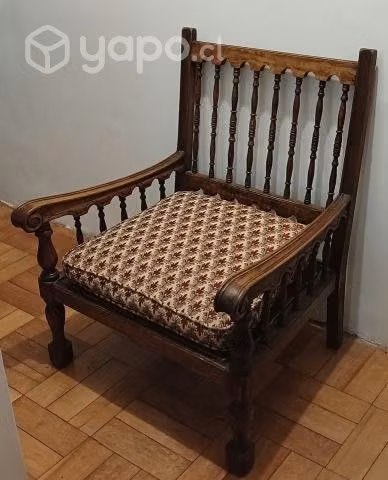 Sillon Sitial Madera Tallada Antiguo