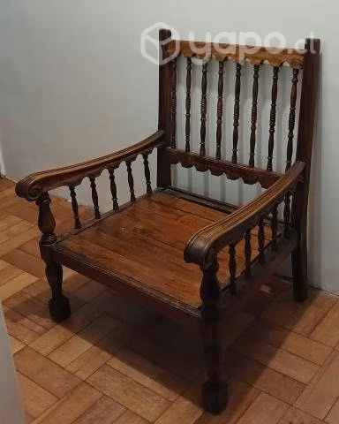 Sillon Sitial Madera Tallada Antiguo