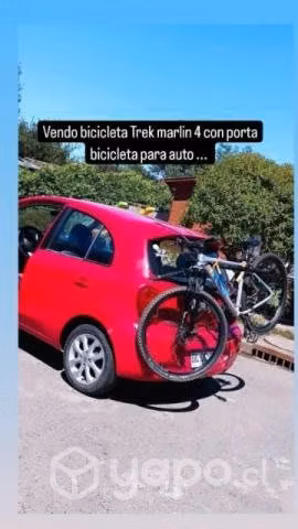 Bcicleta y porta bicicleta