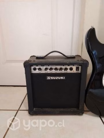Guitarra Stratocaster + Amplificador Suzuki - Imagen 2