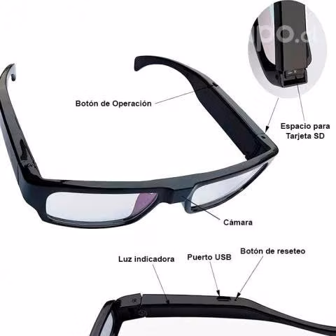 Lentes Gafas Camara Oculta Espia Hd Real 1920x1080