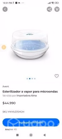 Coche y esterilizador de biberon