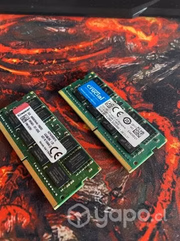 RAM 16 x 2 GB 32GB Kingston y Crucial