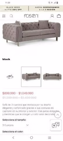 Sofa capitone - Imagen 2