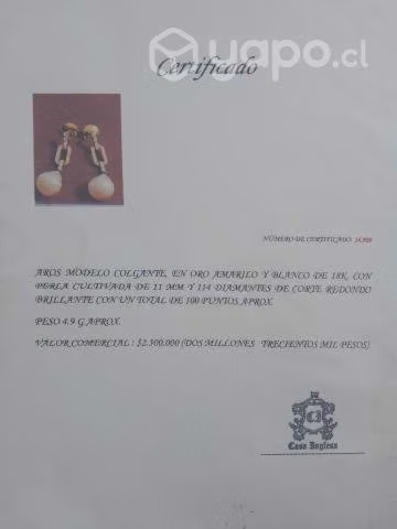 Aros modelo colgante