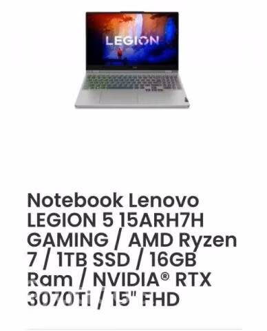 Notebook Lenovo 5 pro - Imagen 6