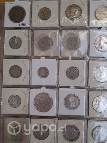 100 monedas antiguas de plata coleccionables