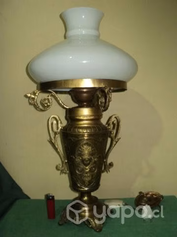Hermosa Lámpara Sobremesa De Bronce