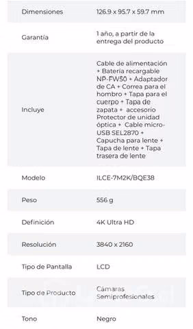 Cámara ILC Full-Frame Alpha 7 II