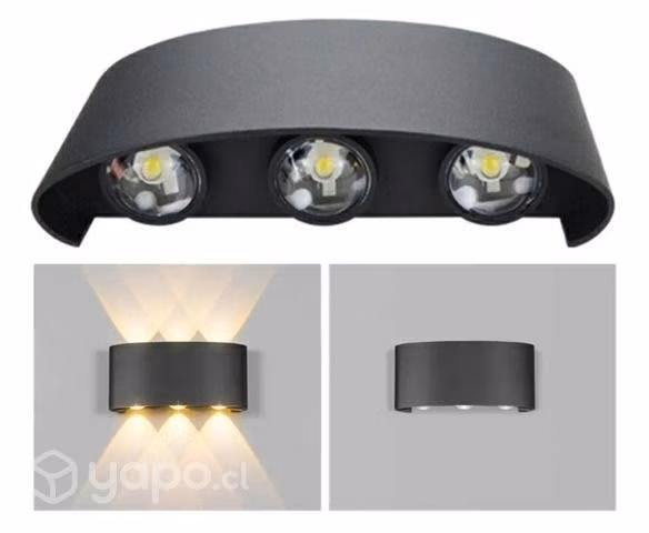Apliques de pared exterior 12w luz cálida