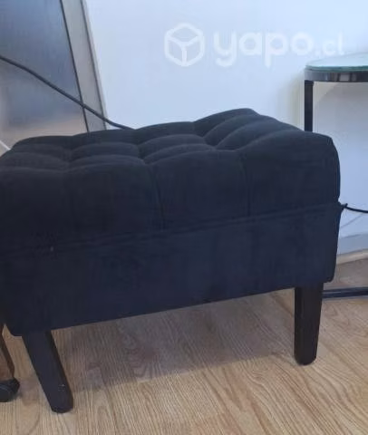 Sillón tipo puff azul marino - Imagen 2