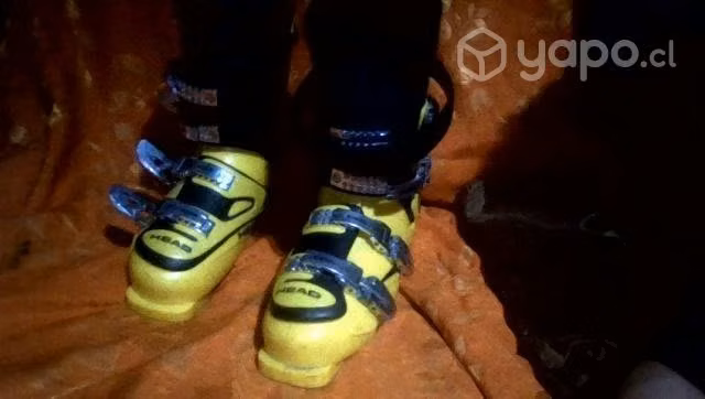 Botas de descenso esqui headd amarillas
