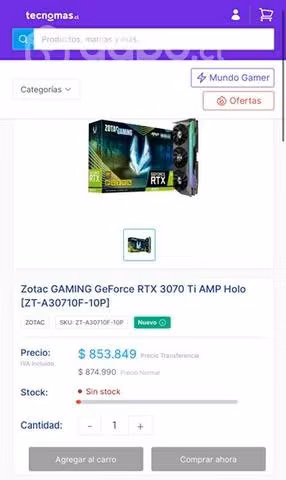 Zotac GAMING GeForce RTX 3070 Ti AMP Holo - Imagen 4