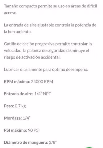 Buril rectificador neumatico stanley