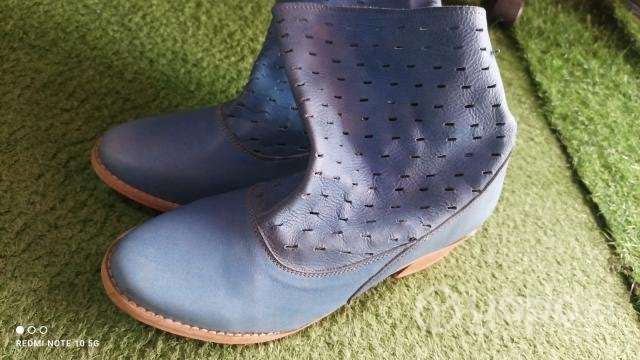 Botin azul cuero n°36 - Imagen 3