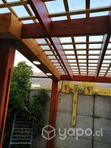 Cobertizos pergolas de madera techos policarbonato - Imagen 3