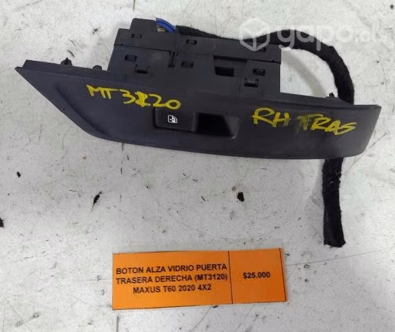 Boton Alza Vidrio Pta tras der (MT3120) Maxus T60