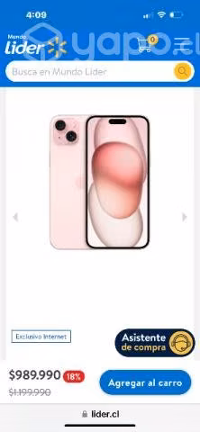 IPhone 15 plus rosado semi nuevo