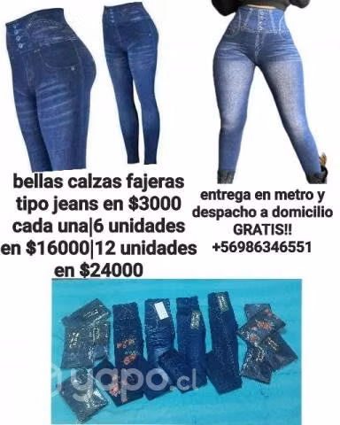 Bellas calzas fajeras tipo jeans