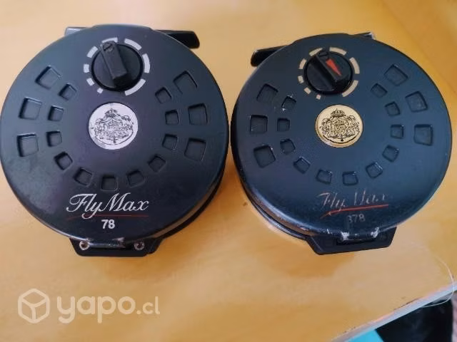Pack de dos carretes de pesca con mosca