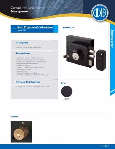 Cerradura Reja Odis 323
