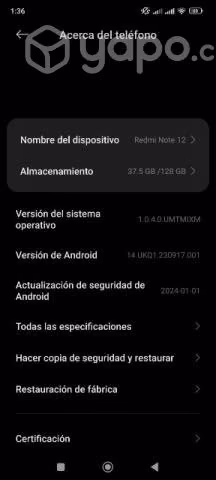 Redmi Xiaomi note 12 4g