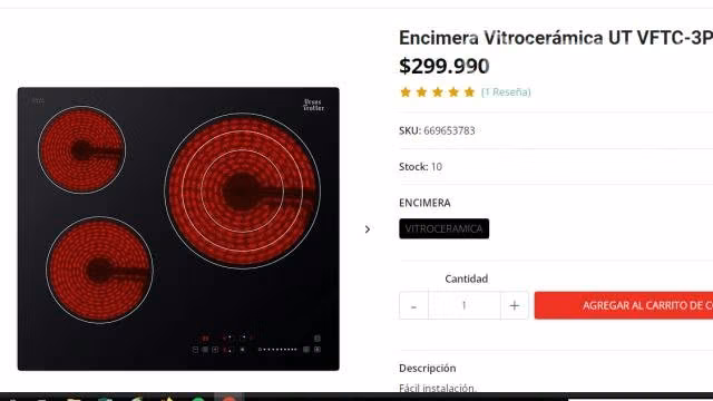 Encimera vitro marca trotter "nueva"