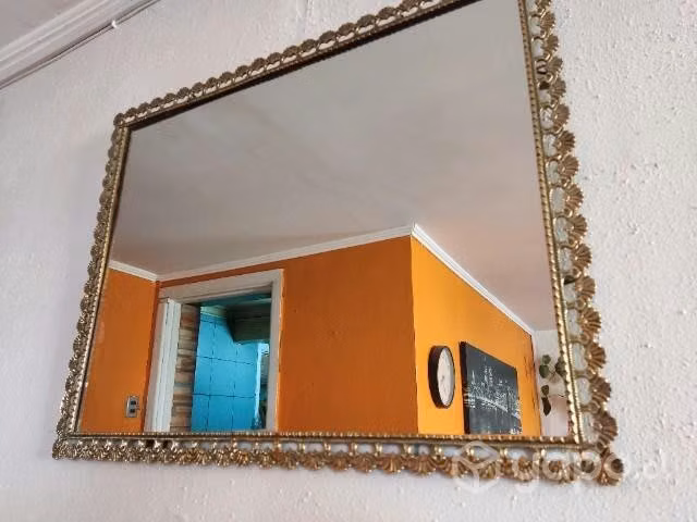 Mesa y espejos de bronce antiguos estilo Luis XV - Imagen 4