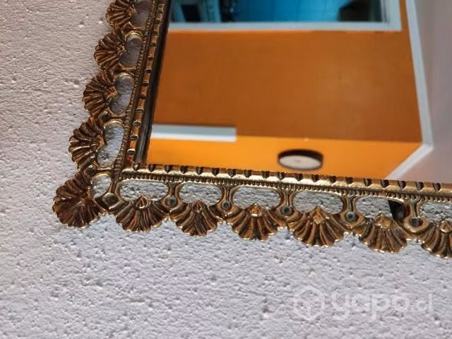 Mesa y espejos de bronce antiguos estilo Luis XV - Imagen 2