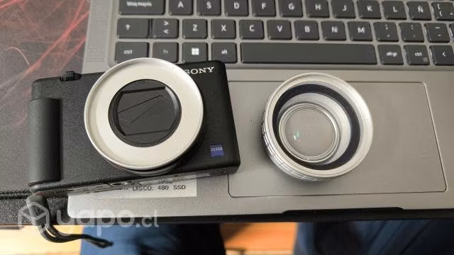 Camara sony zv-1 + lente gran angular + 2 baterias