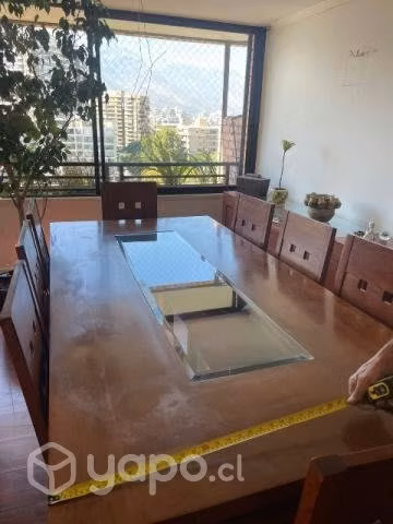 Juego de comedor de madera sólida + 8 sillas mader