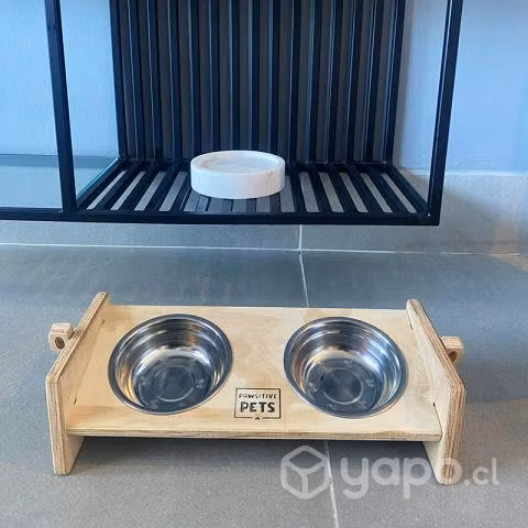 Comederos de Madera en Altura para Perros y Gatos