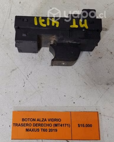 Boton Alza Vidrio Tras der (MT4171) Maxus T60 2019