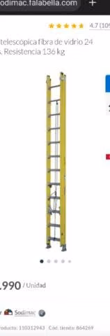 Escalera telescópica de fibra