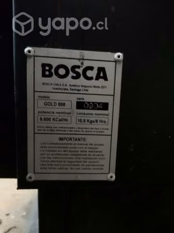 Combustion lenta bosca gold 800