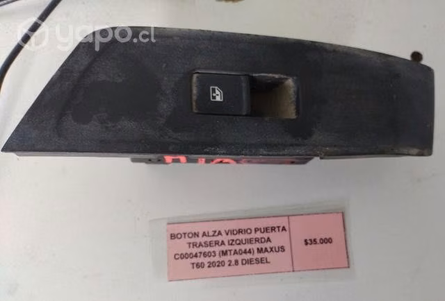 Boton AlzaVidrio tras izq C00047603 (MTA044) Maxus