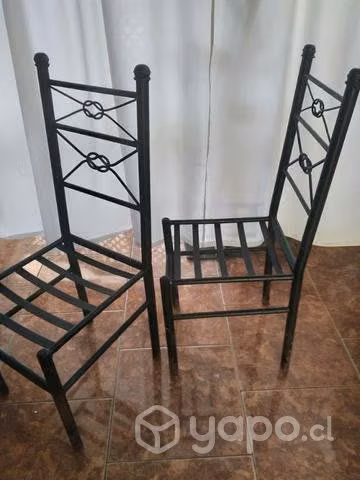 Par de sillas fierro exclusivas negras