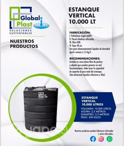 Estanque vertical 10000