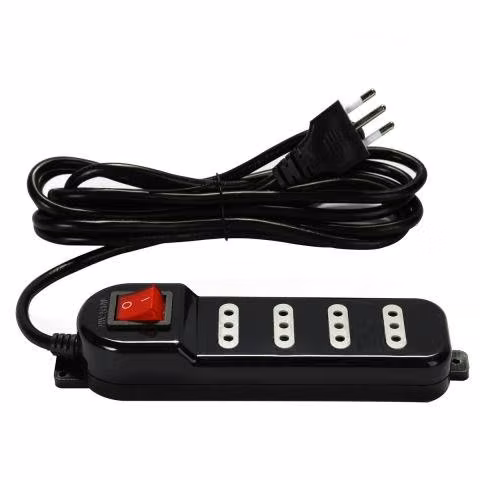 Alargador 4 tomas 3 metros. switch on/of