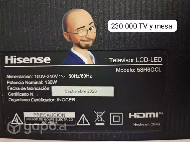 Tv hisense 58 pulgadas